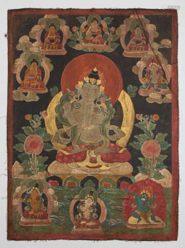 ANCIENT TIBETAN THANGKA