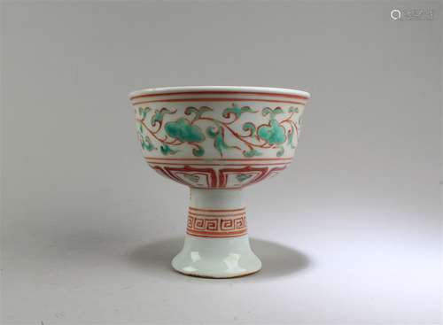 Chinese Porcelain Stem Cup