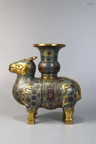 CLOISONNE ENAMEL BEAST-FORM ZUN