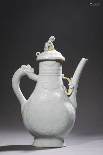 A White Glazed Teapot