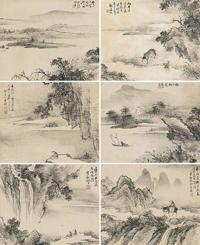 吴观岱（1862-1929） 山水册页 纸本水墨 册页