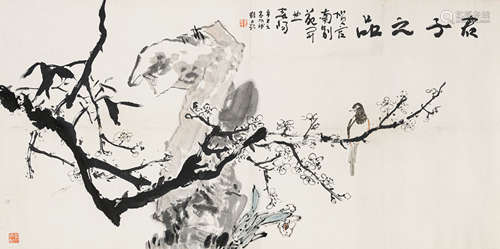 霍春阳（b.1946） 君子之品 纸本设色 镜心