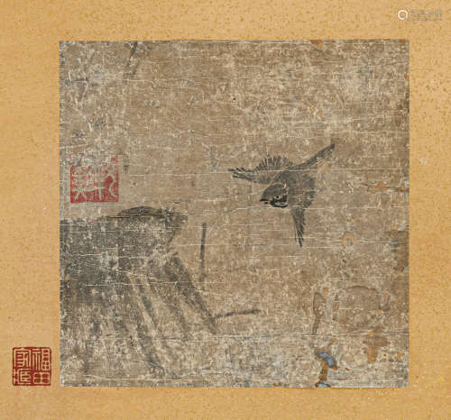 牧 溪（约1210-1270） 麻雀 纸本水墨 立轴