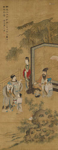 禹之鼎（1647-1716） 人物故事 绢本设色 立轴