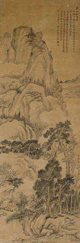 戴 熙（1801-1960） 从山欲雨图 纸本设色 立轴