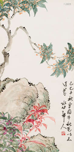 徐世昌（1855-1939） 桂花 纸本设色 立轴