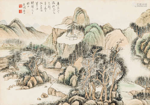 张石园（1898-1959） 秋山图 纸本设色 立轴