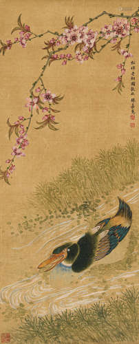 缪嘉蕙（1841-1918） 春江水暖 绢本设色 立轴