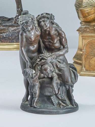 D'après CLAUDION, XIXe siècle Venus, Satyre et putto Epreuve...