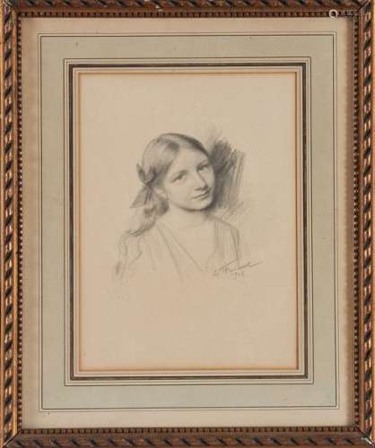 Emile FRIANT (1863-1932) Suzanne NUSS crayon signée en bas à...