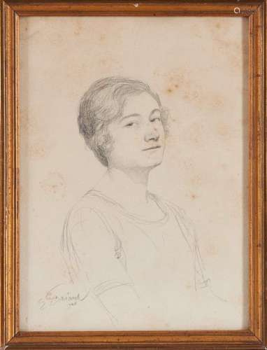 Emile FRIANT (1863-1932) Suzanne NUSS Crayon signée en bas à...