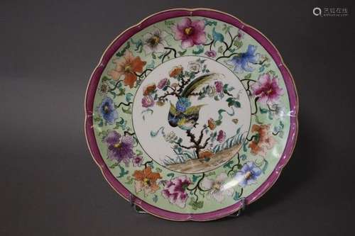 Theodore HAVILAND à Limoges PLAT ROND en porcelaine à décor ...