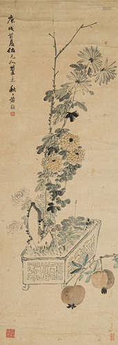 黄 鞠（1796-1860） 清贡 纸本设色 立轴