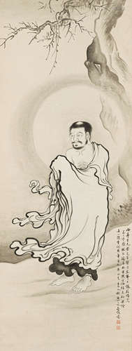 邓 芬（1894-1964）  罗汉 纸本水墨 立轴