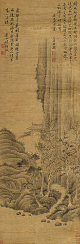 钱维城（1720-1772） 山水 绢本设色 立轴