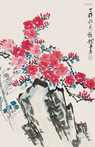 郭怡孮（b.1940） 花卉 纸本设色 立轴