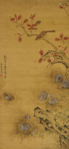 高凤翰（1683-1749） 花鸟 绢本设色 立轴