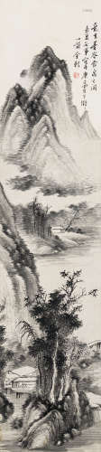 金心兰（1841-1909） 意在墨岑蒙泉之间 纸本水墨 立轴