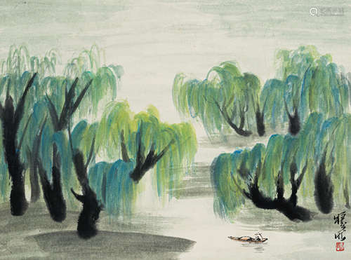 林曦明（b.1925） 风景 纸本设色 镜心