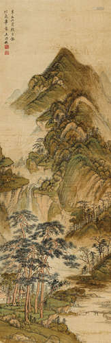 王时敏（1592-1680） 山水 凌本设色 立轴