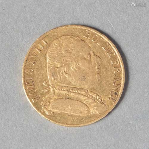 LOUIS XVIII 20 F 1815 R (Londres) 6 gr 45 G 1027 TTB