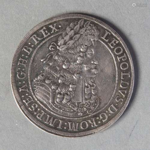 AUTRICHE LEOPOLD I (1657-1705)THALER 1704 frappé à HALL 28gr...