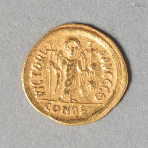 JUSTINIEN I ER (527-563) SOLIDUS frappé à CONSTANTINOPLE 4 g...