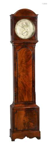 Y A FINE REGENCY INLAID MAHOGANY LONGCASE REGULATOR