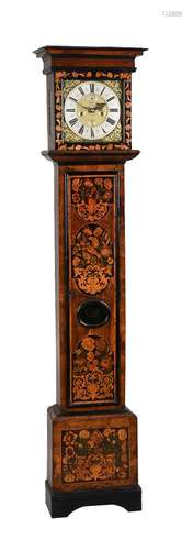 A WILLIAM III WALNUT AND FLORAL MARQUETRY EIGHT-DAY LONGCASE...