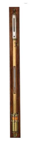 A BRASS FORTIN-TYPE LABORATORY MERCURY STICK BAROMETER