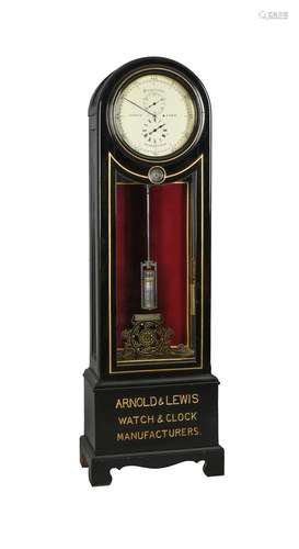 A VICTORIAN EBONISED LONGCASE 'SHOP' REGULATOR INCORPORATING...