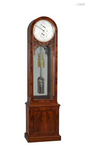 A FINE VICTORIAN MAHOGANY LONGCASE REGULATOR