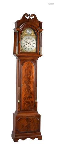 A GEORGE III MAHOGANY EIGHT-DAY LONGCASE CLOCK