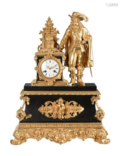 AN IMPRESSIVE FRENCH LOUIS PHILIPPE GILT BRASS AND BELGE NOI...