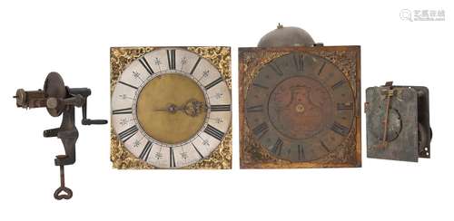 TWO THIRTY HOUR LONGCASE CLOCK MOVEMENTS WITH TEN-INCH DIALS