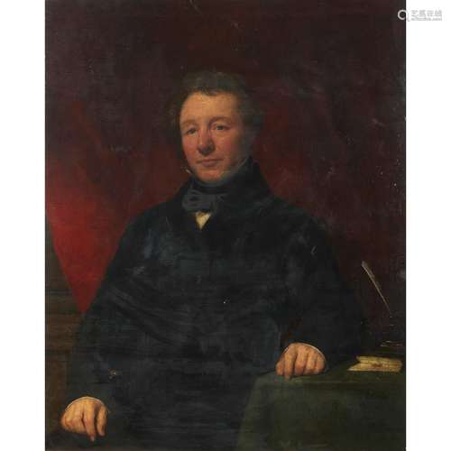 19TH CENTURY SCOTTISH SCHOOL HALF LENGTH PORTRAIT OF