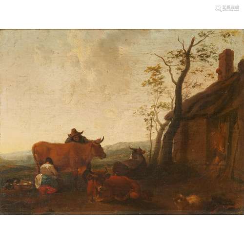 FOLLOWER OF ABRAHAM BEGYN AN ITALIANATE LANDSCAPE …