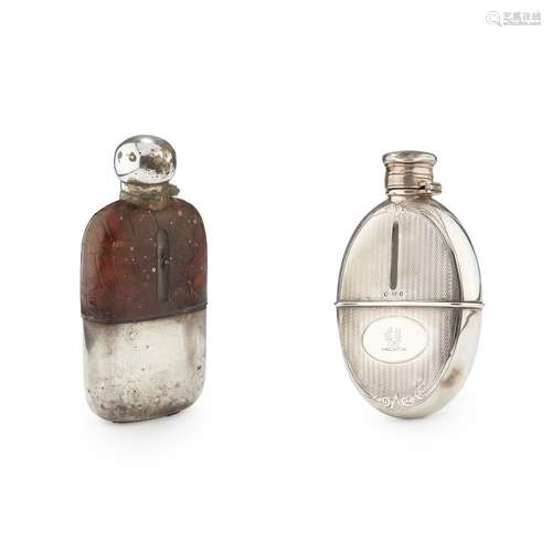 A VICTORIAN HIP FLASK JOHN LINEGAR, BIRMINGHAM 1874