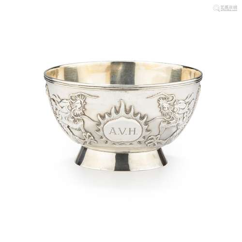 A CHINESE EXPORT SILVER BOWL WING CHEONG, CIRCA 1890