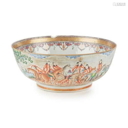 A CHINESE EXPORT EUROPEAN SUBJECT PORCELAIN PU…