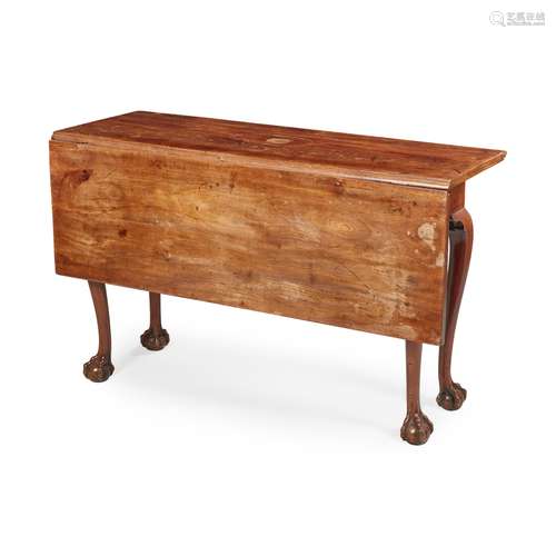 A GEORGIAN MAHOGANY DROP LEAF TABLE MID 18TH CENTURY