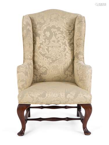 A Chippendale Style Diminutive Mahogany Wing Chair