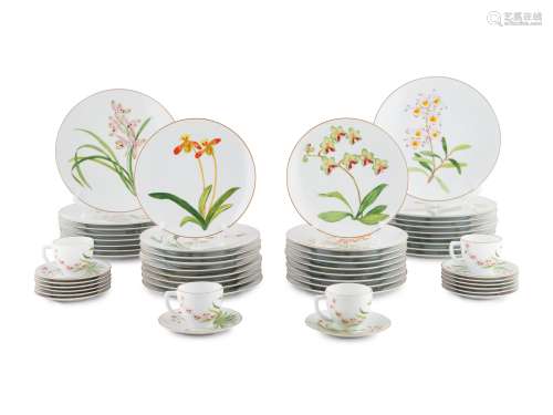 An Hermes Jardin des Orchidess Porcelain Dinner