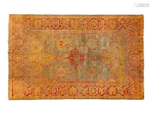 An Angora Oushak Wool Rug 13 feet 5 inches x 9