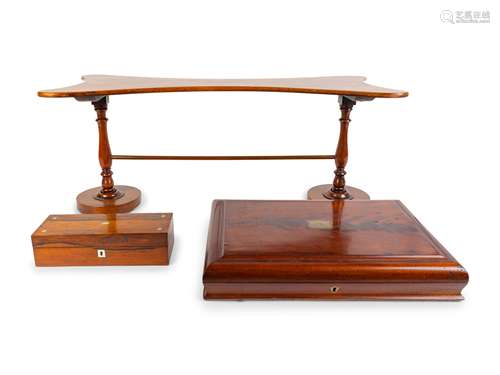 Three English Desk Top Articles Shelf, height 11 5/8 x