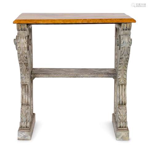 A Decorative Faux Marble Console Table Height 32 x