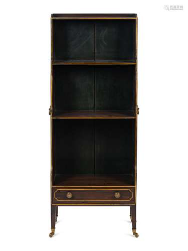 A Small Regency Ebonized and Gilt Decorated