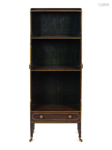 A Small Regency Ebonized and Gilt Decorated