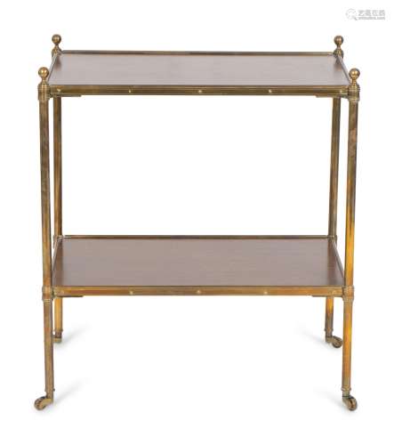 A Brass Mounted Two-Tier Side Table in the Manner of
