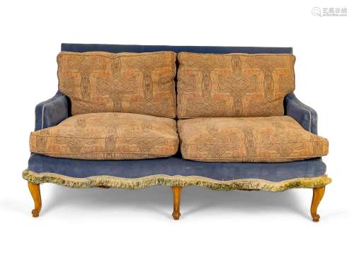 A Pair of French Provincial Velvet and Art Nouveau